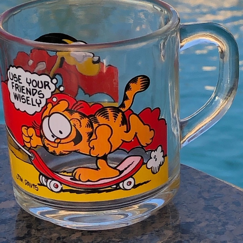 Garfield Vintage McDonalds Glass Mug 1978